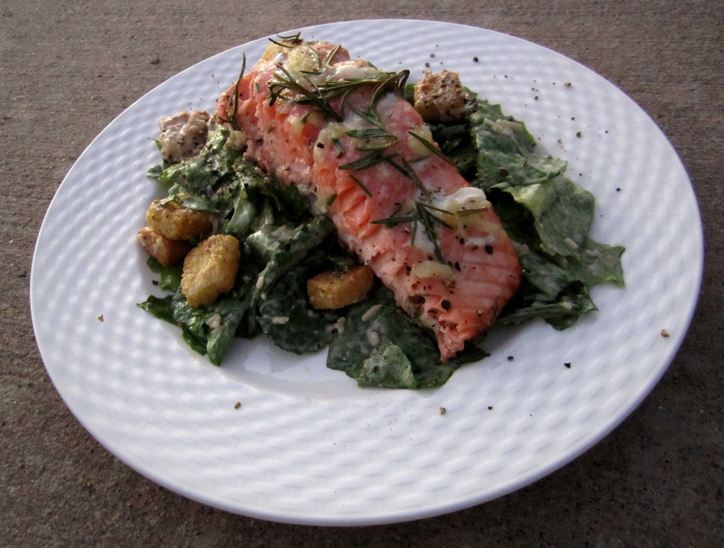 The Sun Sets On Grilled Rosemary Salmon